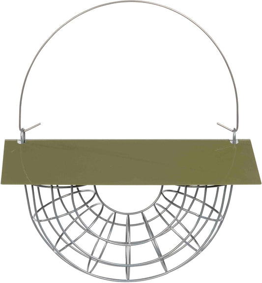 Jacobi Jayne® Suet Ball Basket - large capacity holds 5 fat balls for wild birds - hanging bird feeder for suet balls - bird feeder with pitched roof to protect bird fat balls?JJ-SBB