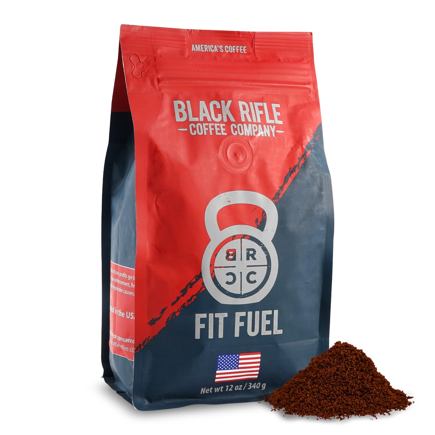 Black Rifle Coffee Company Fit Fuel, Medium Roast Ground Coffee, 12 Oz Bag