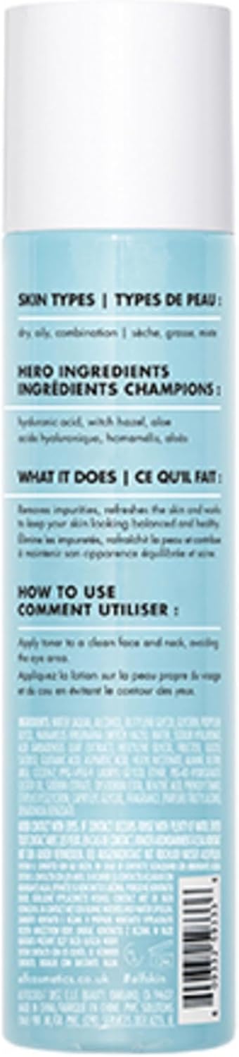 E.L.F. Skin Keep Your Balance Toner, Gentle, Refreshing, Anti-Inflammatory, Removes Makeup & Impurities, Hydrates, Cleanses, Soothes, Infused With Hyaluronic Acid, Witch Hazel And Aloe