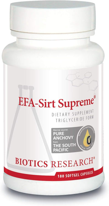 BIOTICS EFA SIRT Supreme Formulated by Cardiologist. 2grams EPA DHA, 7