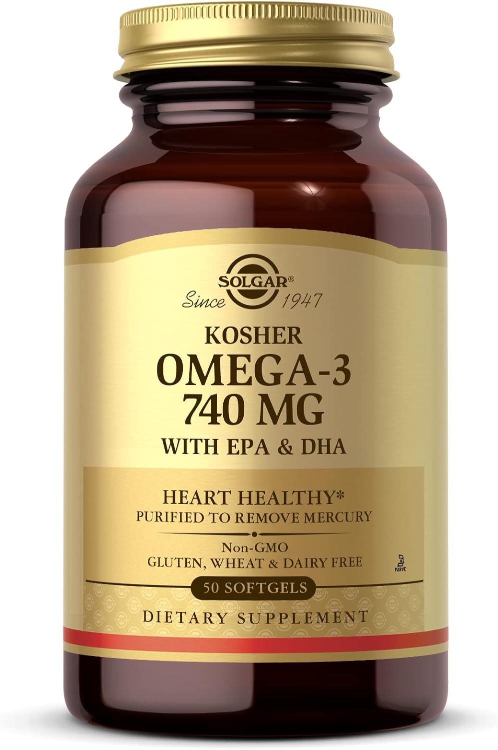 Solgar Kosher Omega-3 740 mg, 50 Softgels - Cardiovascular, Joint & Ce