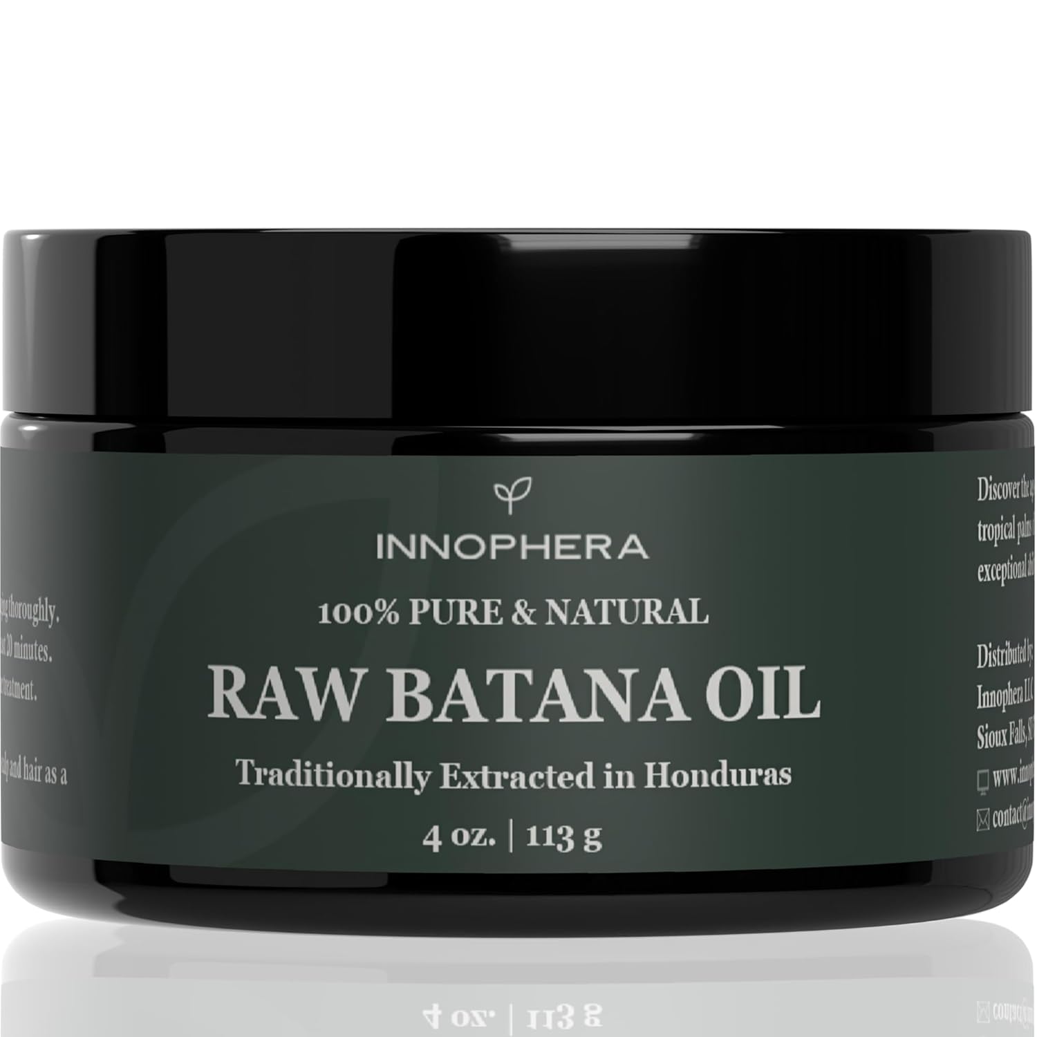 Raw Batana Oil For Hair Growth - 100% Pure & Natural From Honduras - Promotes Thicker & Softer Hair - Nourishes & Rejuvenates - 4 Oz