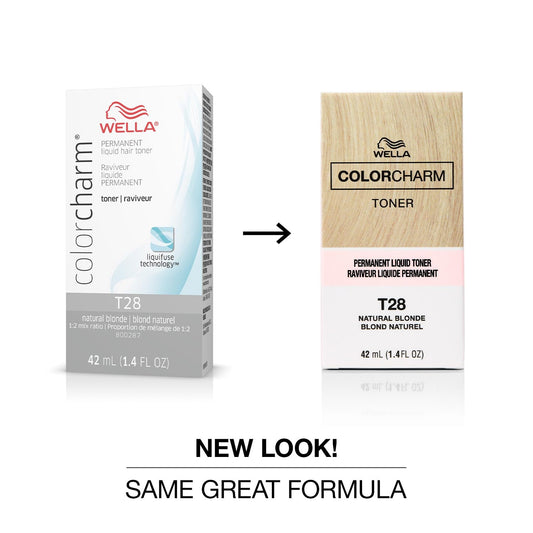Colorcharm Permanent Liquid Toners| Neutralize Brass| Free Of Parabens| Vegan| T28 Natural Blonde| 1.4 Fl Oz