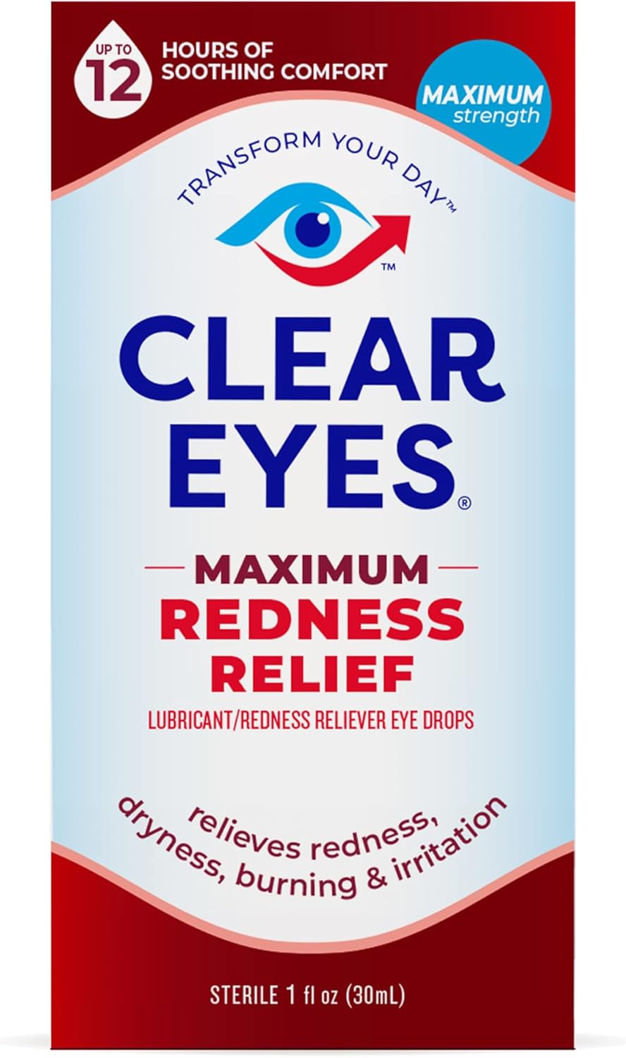 Clear Eyes Maximum Redness Relief Eye Drops - 1 Oz
