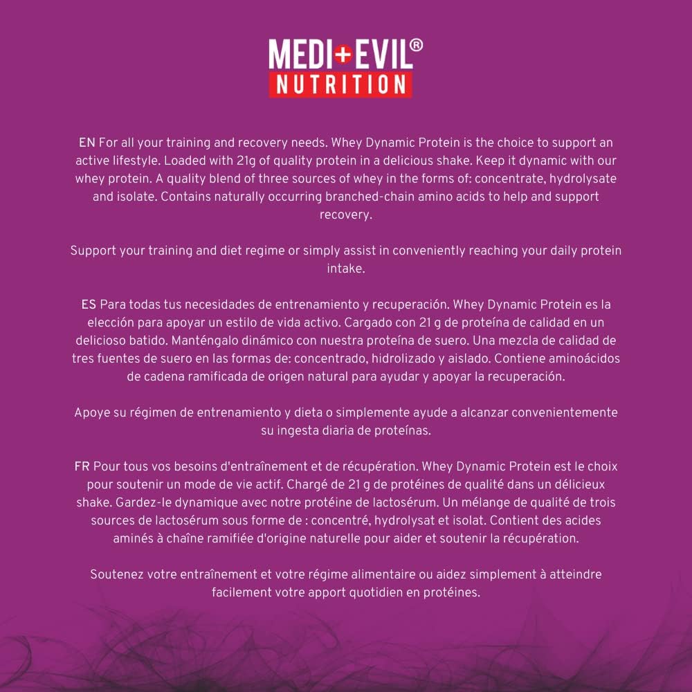 Medi-Evil Nutrition Whey Dynamic Protein, Caramel Biscuit Flavour, 2kg Whey Protein Powder for Muscle Building, Vegetarian | 66 Servings : Amazon.co.uk: Health & Personal Care