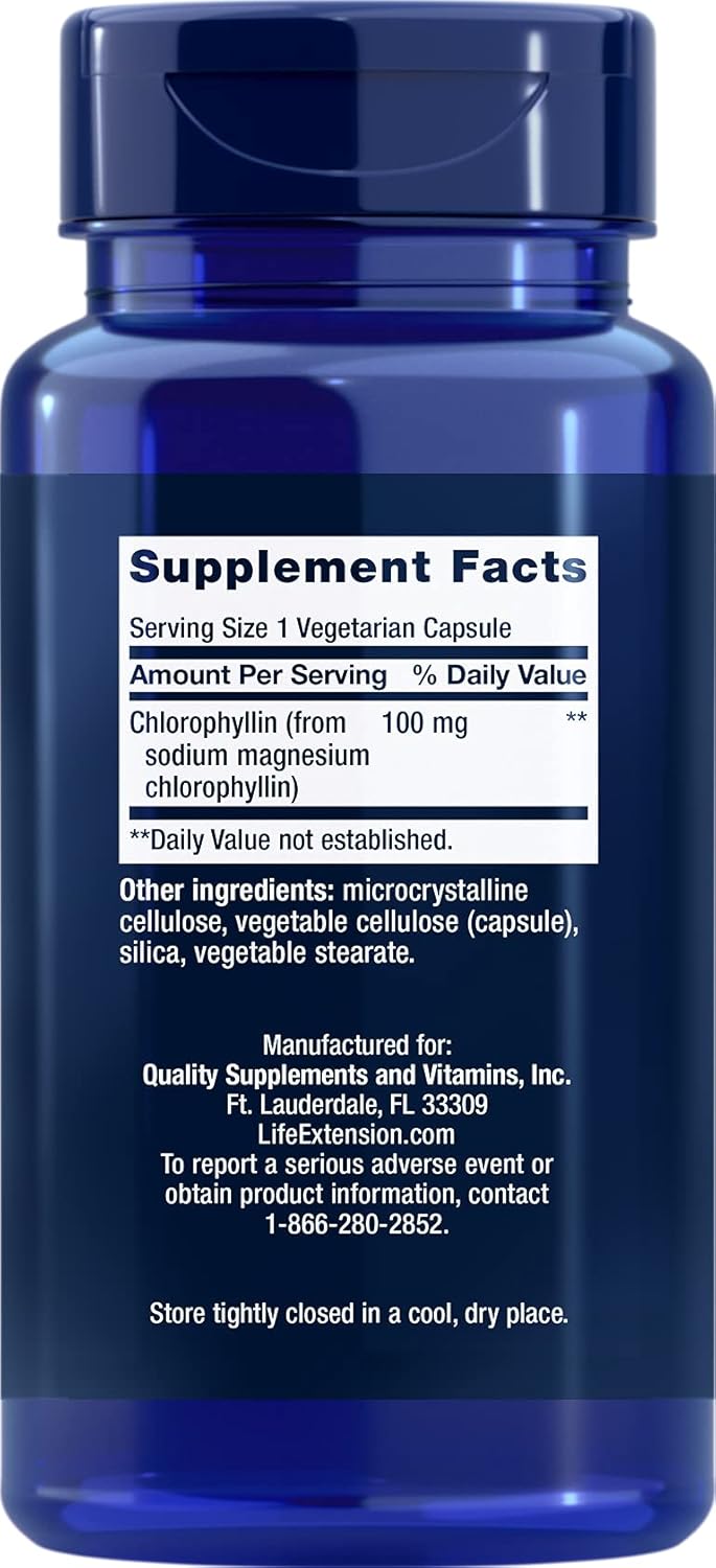 Life Extension - Chlorophyllin - 100 Mg - 100 Vcaps (Pack of 3)