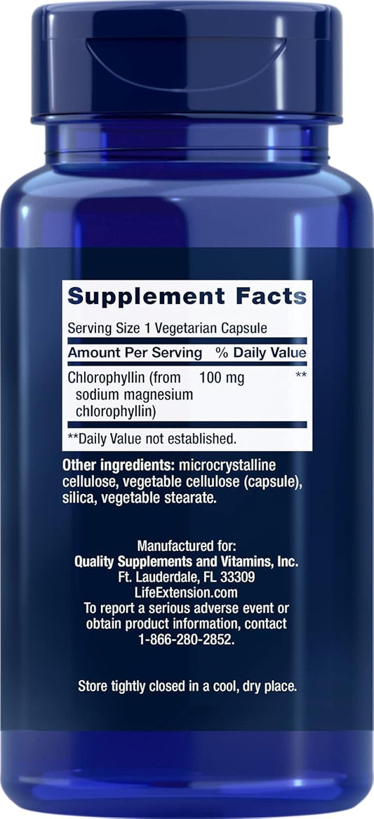 Life Extension - Chlorophyllin - 100 Mg - 100 Vcaps (Pack of 3)