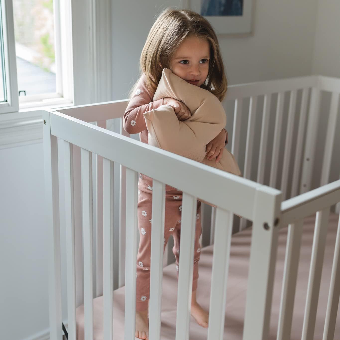 Pobibaby - 2 Pack Premium Toddler Solid Pillowcase - Ultra Soft Jersey Knit - Crib & Kids Pillow, Travel Pillow Case Cover (Pink Beige)