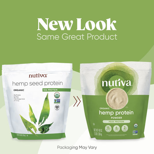 Nutiva Organic Cold-Pressed Raw Hemp Seed Protein Powder, Peak Protein