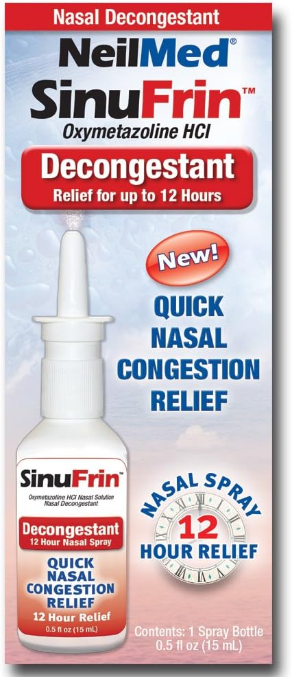 Neilmed Sinufrin Decongestant 0.5 Fluid Ounce (15 Ml) (Packaging May Vary)