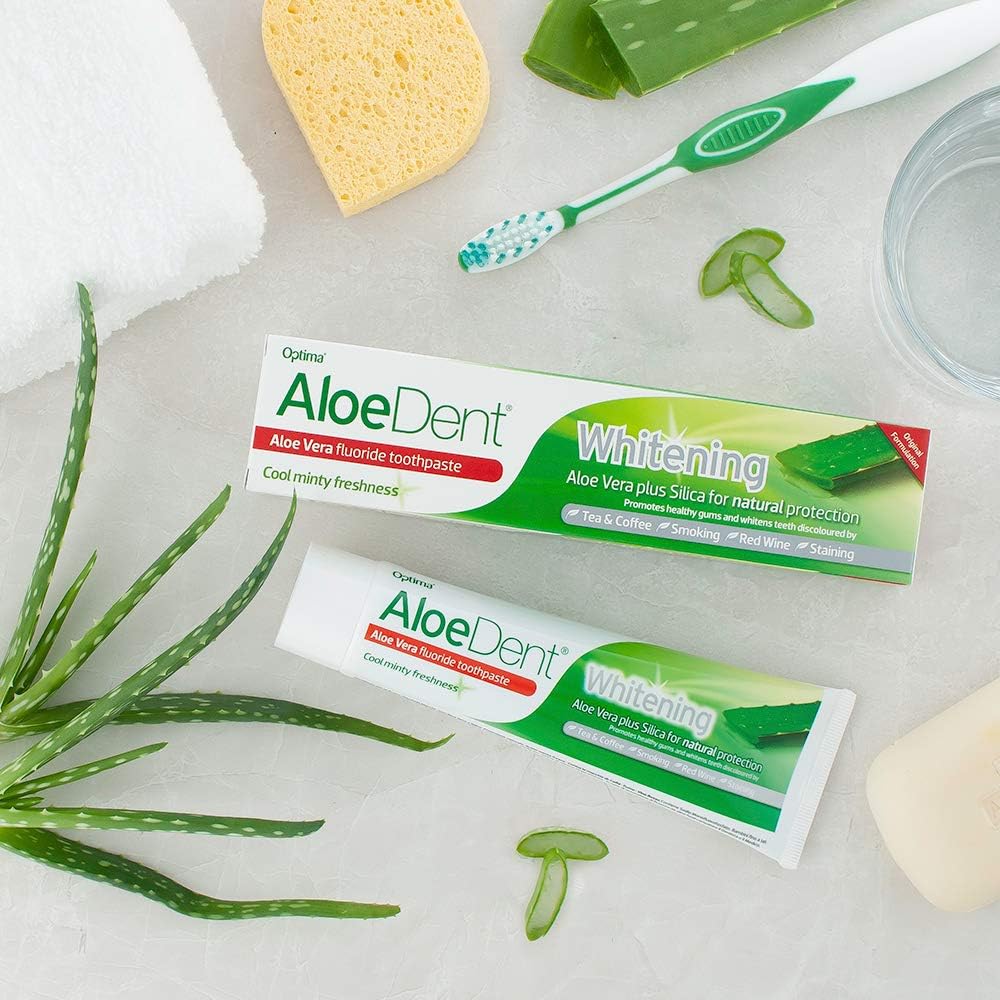 Aloe Dent Whitening Aloe Vera Toothpaste with Fluoride , Natural Action, Vegan, Cruelty Free , SLS Free, Naturally White, Healthy Gums , 100 ml : Amazon.co.uk: Health & Personal Care