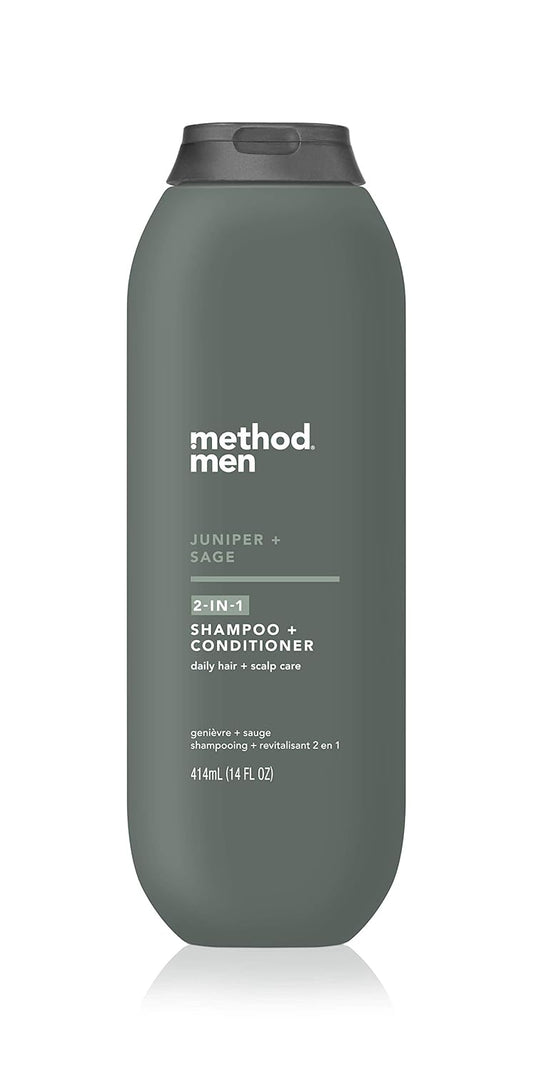 Method Men 2-In-1 Shampoo + Conditioner; Juniper + Sage; Pack Of 6; Juniper & Sage; 6 Count