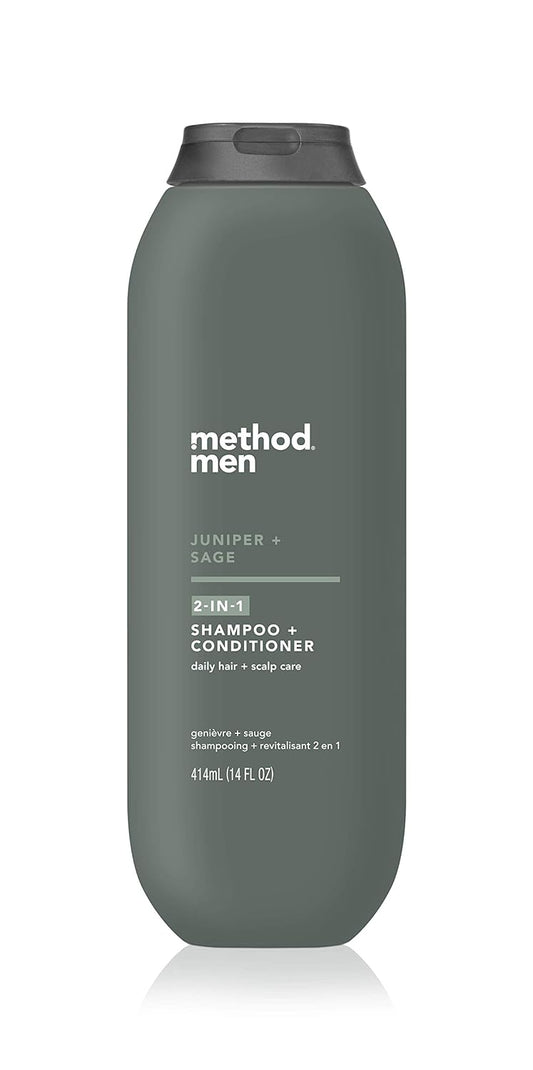 Method Men 2-in-1 Shampoo + Conditioner; Juniper + Sage; Pack Of 6; Juniper & Sage; 6 Count