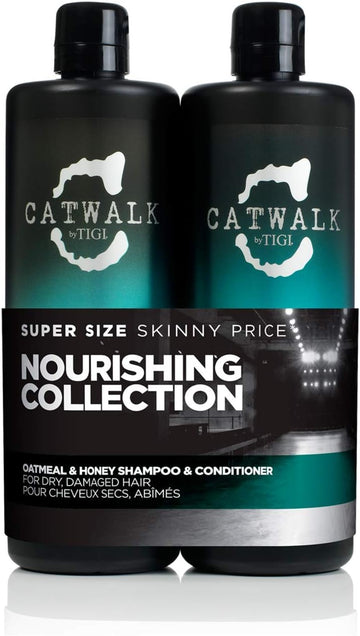 Catwalk By Tigi - Oatmeal & Honey Nourish Shampoo And Conditioner Set - Restoring Professional Haircare - Great For Dry And Damaged Hair - 2X750Ml