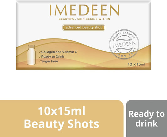 Imedeen Advanced Beauty Shot - Collagen, Beauty & Skin Supplement - 10 X 15Ml Shots - Contains 2500Mg Of Collagen And Vitamin C - Collagen Supplements For Women & Alternative To Collagen Powder