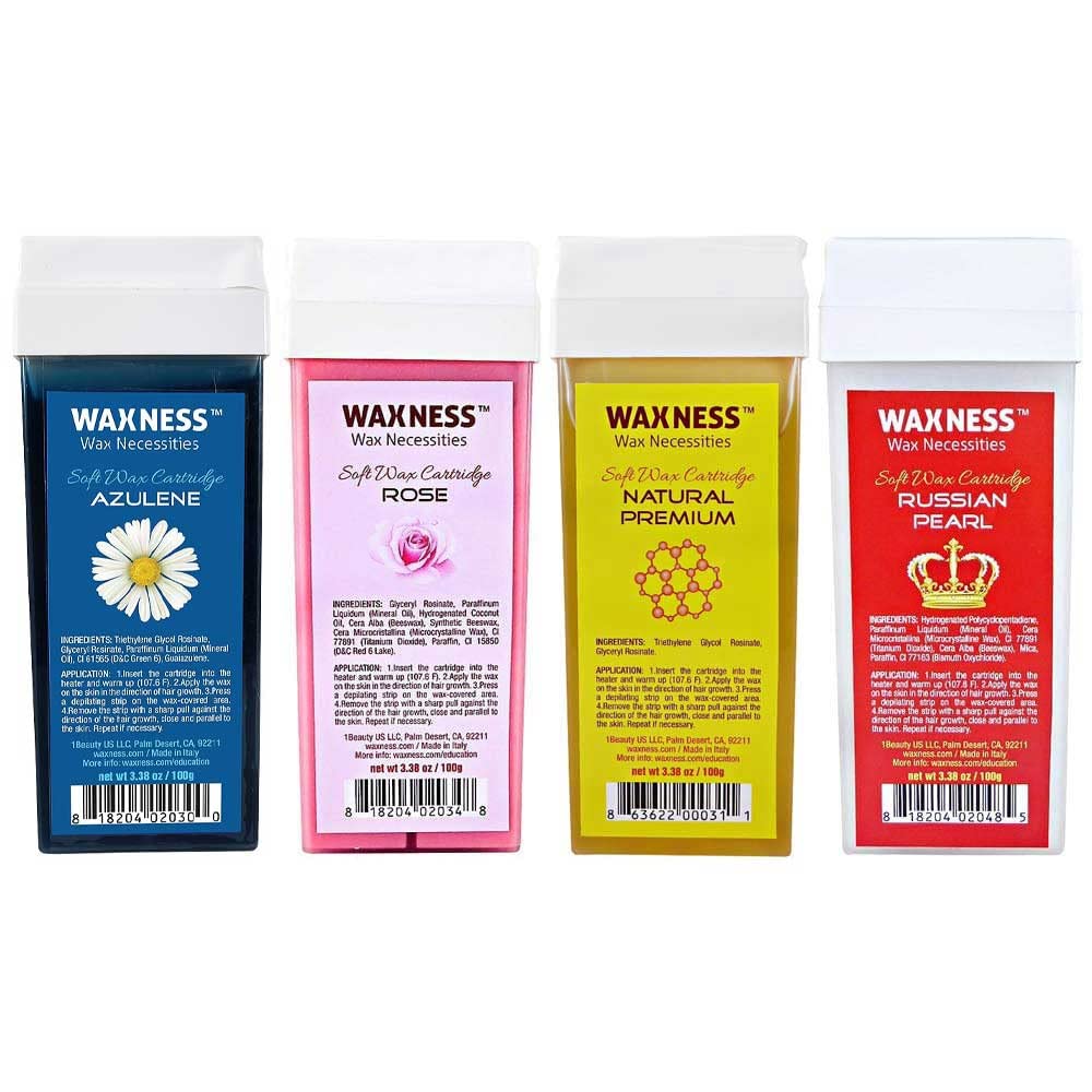 Waxness Wax Necessities Soft Wax Cartridge Set Of 4 Cartridges X 3.38 Ounces