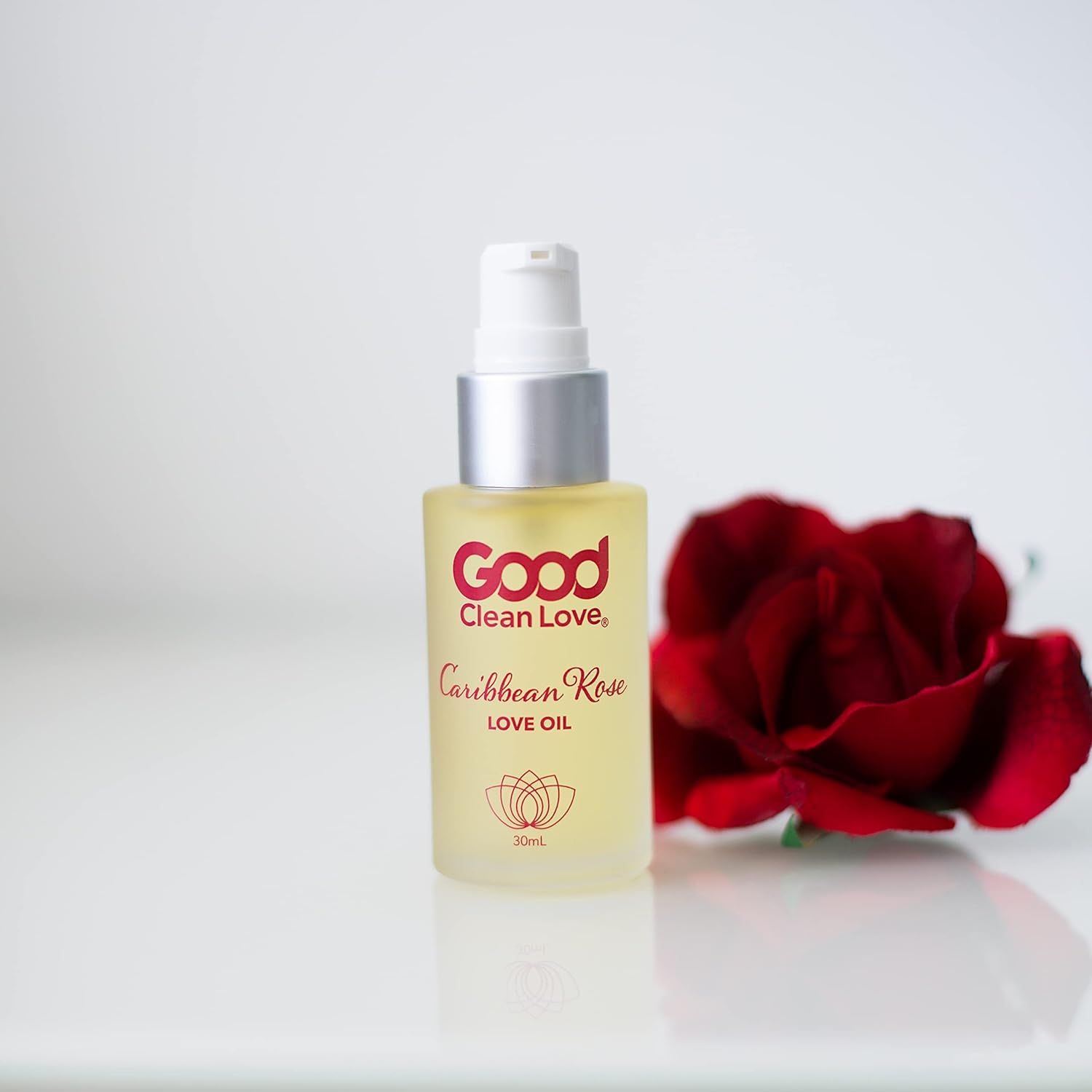 Good Clean Love Caribbean Rose Love Oil, 100% Natural Massage & Intima