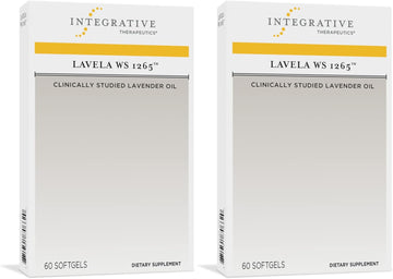 Integrative Therapeutics – Lavela Ws 1265 - Clinically Studied Lavender Essential Oil Supplement - Calms Nervousness* - Reduces Stress* - 60 Softgels, 2 Pack