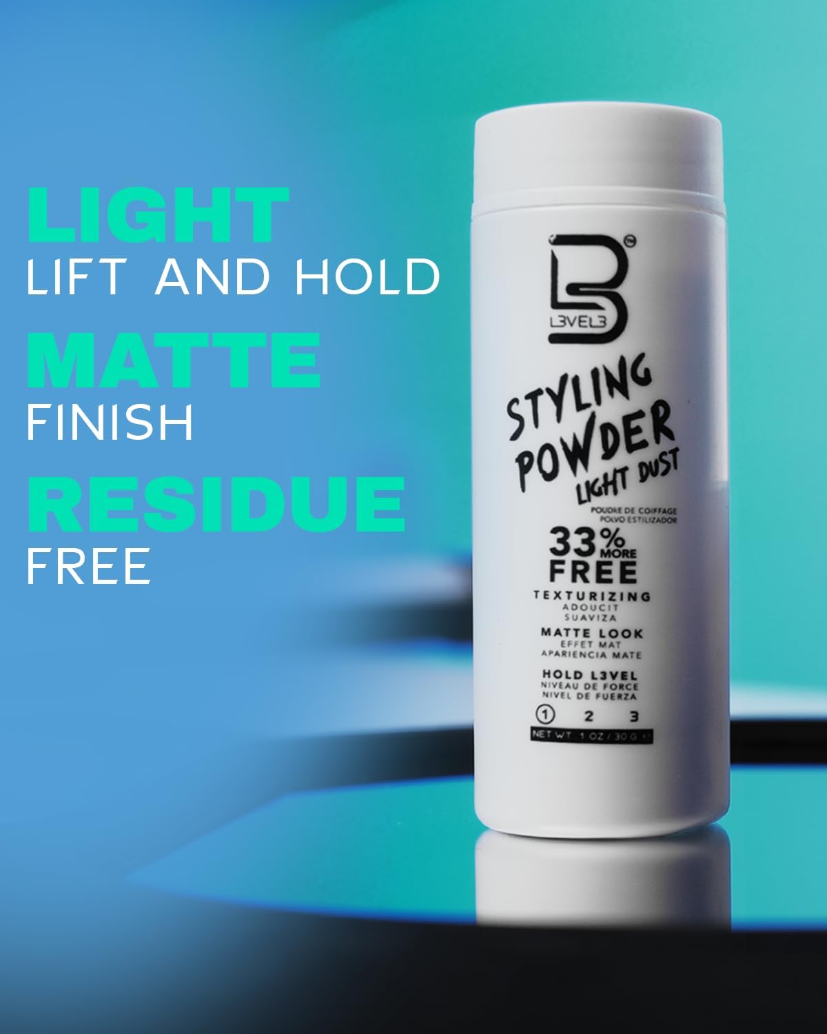 L3 - Level 3 Light Hold Styling Powder - Natural Matte Hairstyle - Texturizing And Volumizing (2 Pack) : Beauty & Personal Care