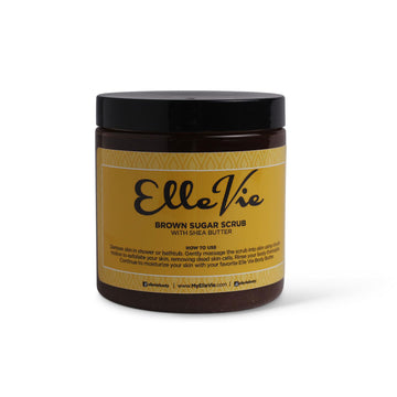 Elle Vie Unscented Body Scrub, Natural Polishing Scrub, Brown Sugar Body Exfoliator For Firm, Hydrated Skin, Body Scrub For Men & Women For Dry, Dead Skin