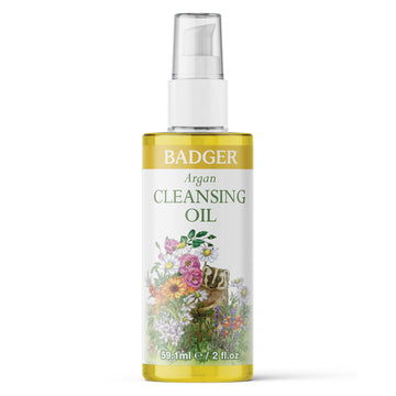 Badger - Face Cleansing Oil, Argan, Certified Organic Face Oil Cleanser, 2 Oz