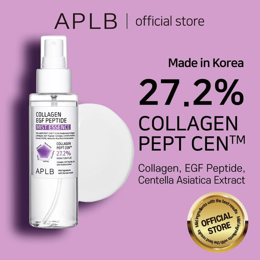 Aplb Collagen Egf Peptide Mist Essence | Collagen Pept Cen™ 27.2% 3.55 Fl.Oz/Korean Skincare, Elasticity Care, Replenishing Moisture, Revitalize For Gentle And Improve Skin Texture