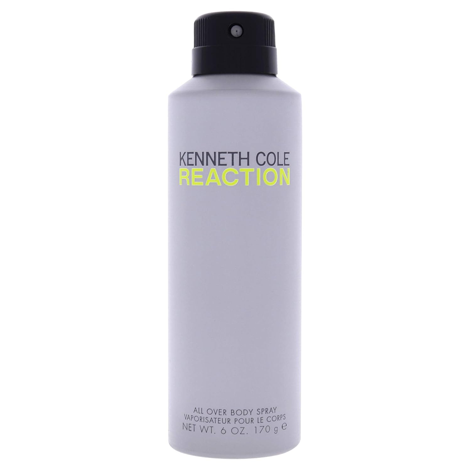 Kenneth Cole Reaction All Over Body Spray For Men, Notes Of Juicy Lime, Crisp Green Apple, Patchouli, Citrus Green Woody Fragrance, Fresh & Energetic Scent, 6 Oz