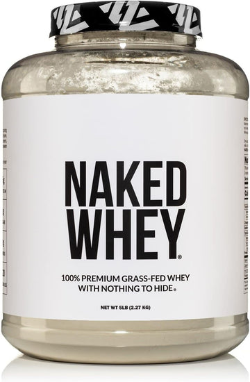 Naked Whey 5Lb 100% Grass Fed Unflavored Whey Protein Powder - Only 1 Ingredient, Undenatured - No Gmo, Soy Or Gluten - No Preservatives - Promote Muscle Growth And Recovery - 76 Servings