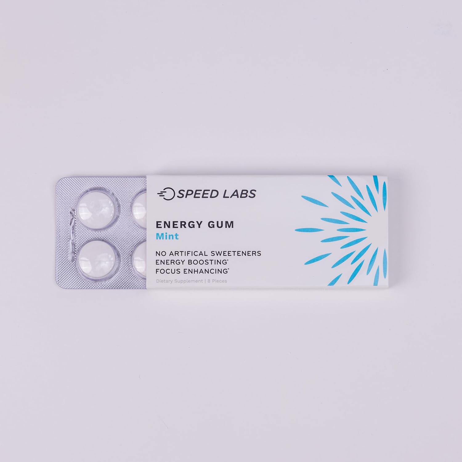 Buy Speed Labs Mint Natural Caffeine Energy Gum 25Mg Caffeine, Taurine, B Vitamins Per Piece, 48 Pieces (6 Packs Of 8) Sugar Free, Zero Calories, Naturally Sweetened, Gluten Free On  Free Shipping On Qualified Orders