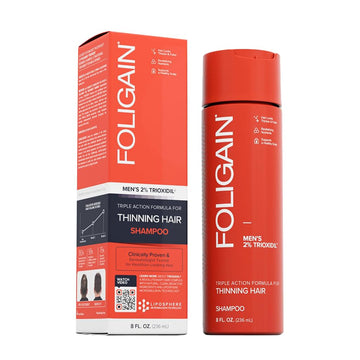 Foligain Triple Action Shampoo For Thinning Hair, Women’S Volumizing Shampoo With 2% Trioxidil, 8 Fl. Oz. (Wrgroup)