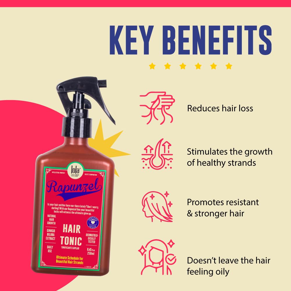 Lola From Rio – Rapunzel Hair Tonic Spray For Women – Hair Strengthening Treatment – Thickening Spray For Fine Hair – Supports Fuller, Healthier-Looking Hair – 8.45 Fl Oz : Beauty & Personal Care