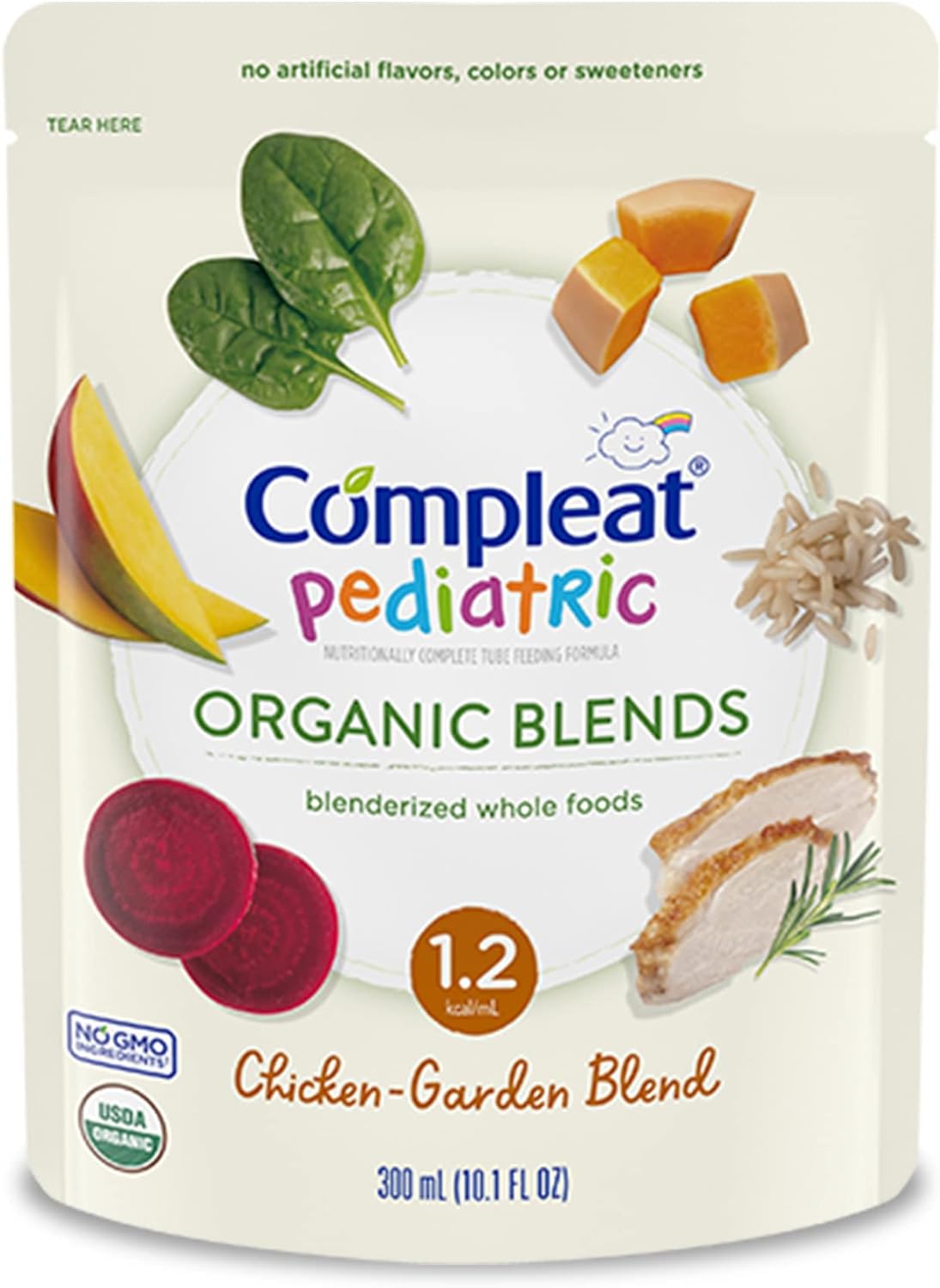 Compleat Pediatric Organic Blends Chicken-Garden, 10.1 Fl Oz Pouch, 24 Count