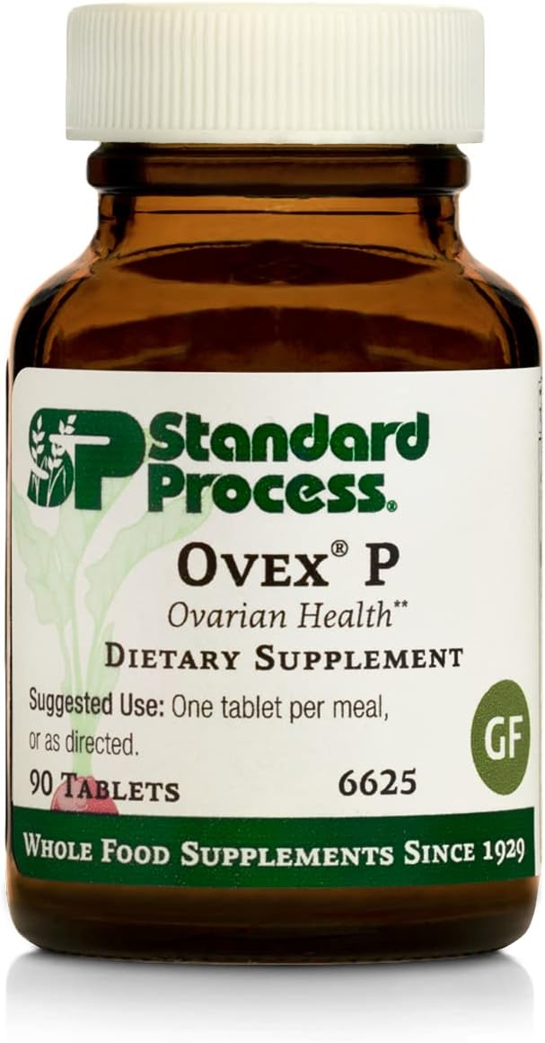 Standard Process Ovex P - Whole Food Women'S Health Supplement With Calcium Lactate, Magnesium Citrate, And Vitamin C - Gluten Free - 90 Tablets