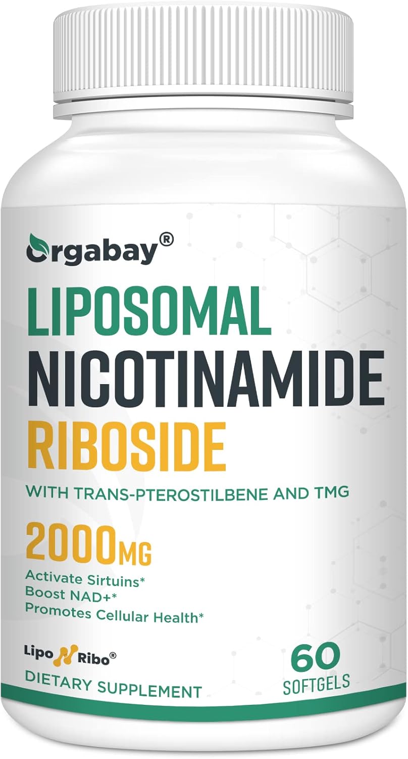 Liposomal Nicotinamide Riboside 2000 Mg With Tmg And Pterostilbene, Boosting Nad+, Support Healthy Aging, 180 Count