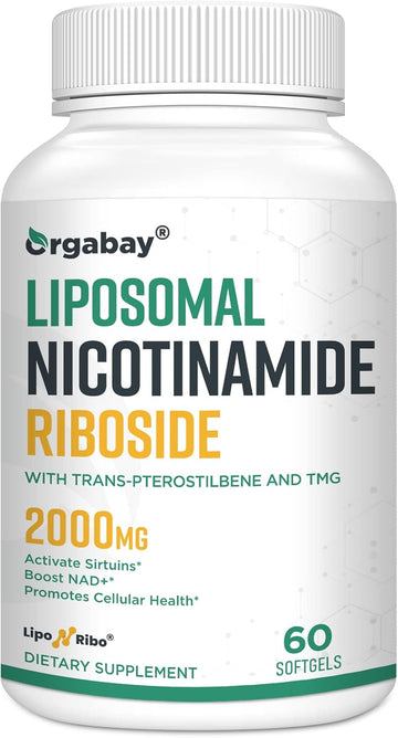 Liposomal Nicotinamide Riboside 2000 Mg With Tmg And Pterostilbene, Boosting Nad+, Support Healthy Aging, 480 Count