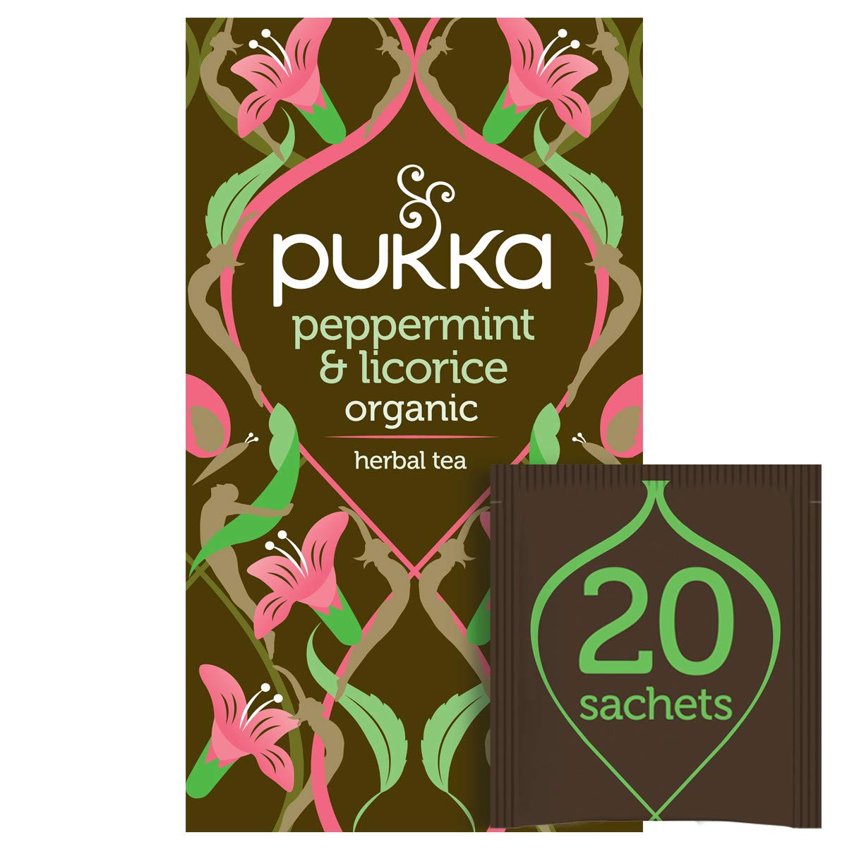 Pukka Organic Herbal Tea Peppermint & Licorice 20 Tea Bags