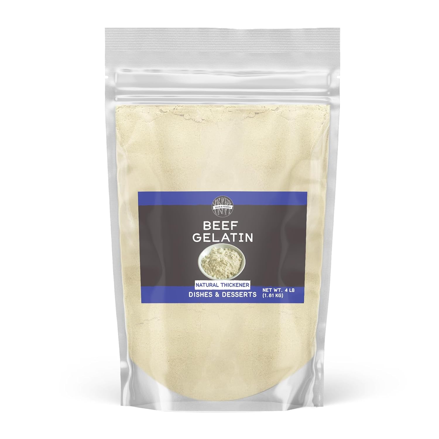 Birch & Meadow Beef Gelatin, 4 Lb, Desserts & Dishes, Versatile, Thickening Agent