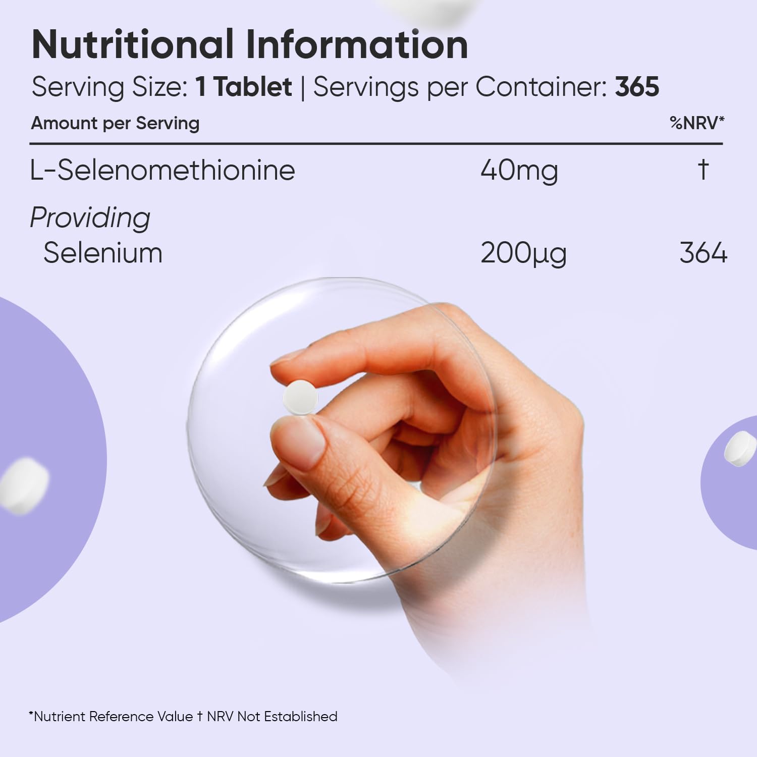 Selenium Supplements | 200mcg (40mg L-Selenomethionine) | 365 Selenium Tablets | 1 a Day | 8mm Tablet | Vegan & Non-GMO | Magnesium Stearate Free : Amazon.co.uk: Health & Personal Care