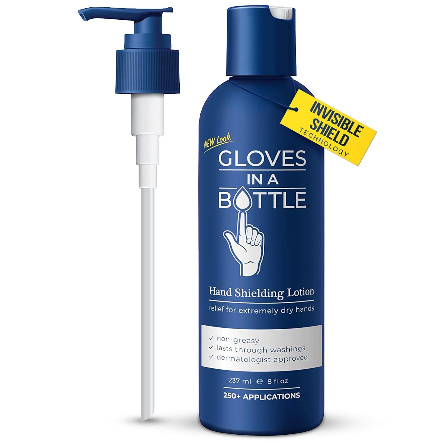 Gloves In A Bottle Psoriasis Eczema Relief Cream - Shielding Lotion For Women, Men, Baby - Cracked Hands Repair Cream - Dermatitis Rash And Itchy Skin Relief - Hypoallergenic Unscented 8 Oz With Pump