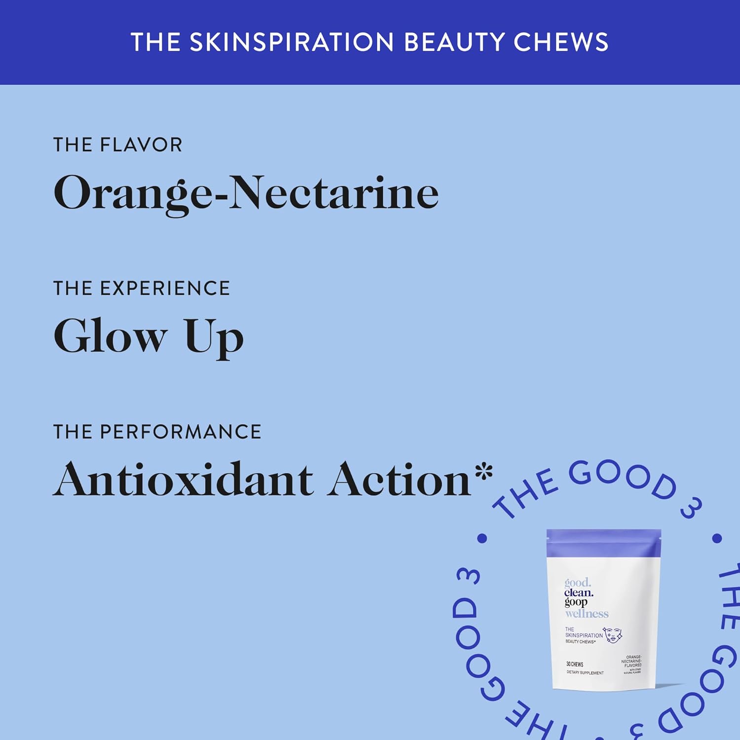 good.clean.goop Wellness The Bodyguard Immunity Chews & The Skinspiration Beauty Chews | 30 Chews for Immune System Support | 30 Chews for Healthy & Glowing Skin | Wellness Supplement Set : Health & Household