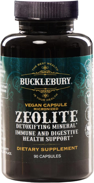BUCKLEBURY Zeolite Micronized Smart Mineral Capsules - Supports Detox, Immune & Digestive Tract Health - 90 Vegan Capsules