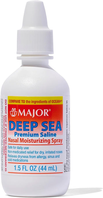 Major Deep Sea Premium Saline - Nasal Moisturizing Spray For Dryness And Irritation Relief - Sodium Chloride 0.65% - 1.5 Fl. Oz