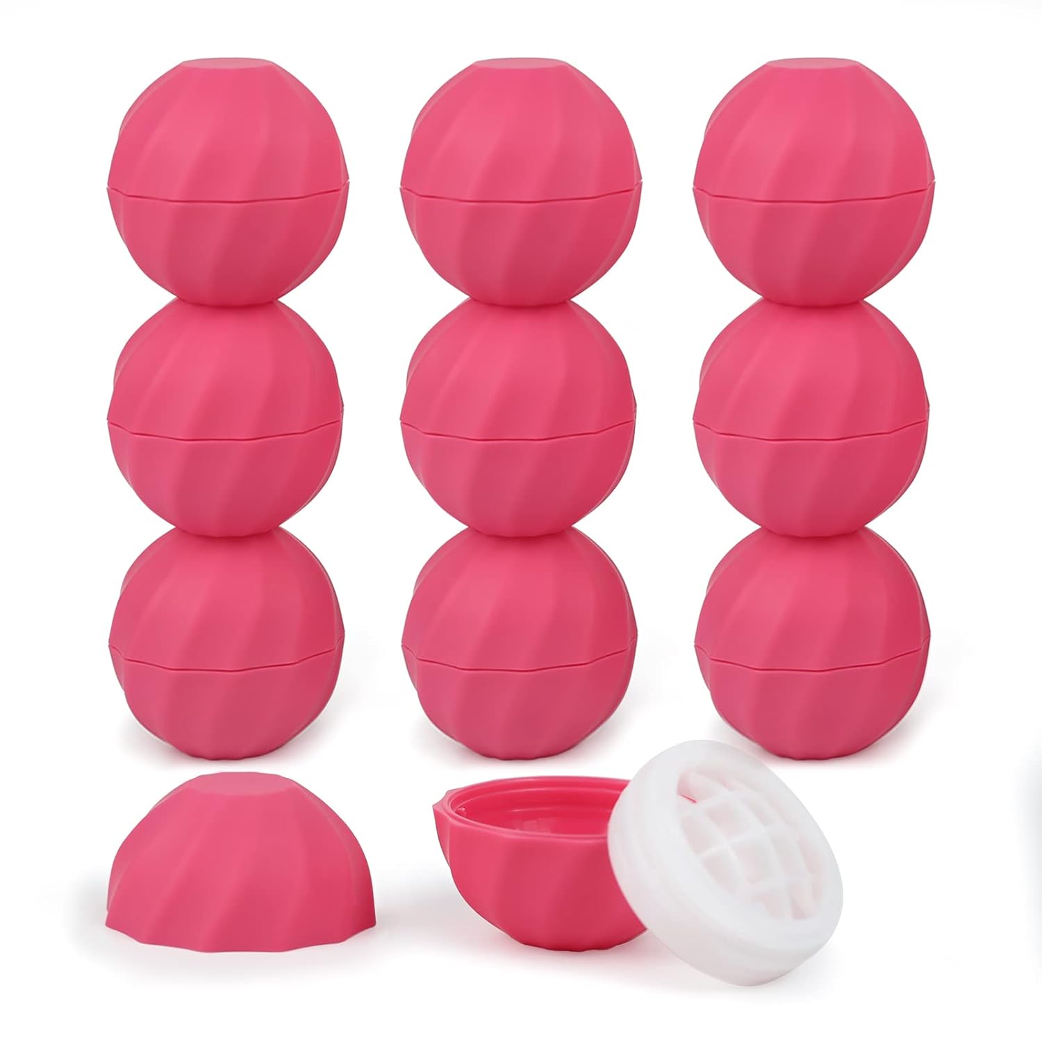 Longway 0.24Oz (7Ml) Empty Lip Balm Sphere Containers | Screw Cap Lipstick Tubes/Chapstick Tubes/Chapstick Holder For Lip Gloss & Bpa Free (Rose)