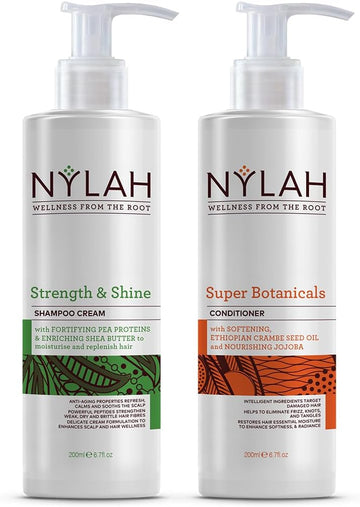 Nylah Shampoo & Conditioner Bunle (200Ml X 2) Moisture-Rich Wash Day Duo For Afro & Curly Hair – Deep Cleansing, Nourishing & Hydrating Formula For Healthy Hair