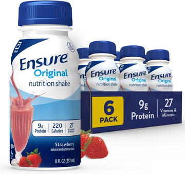 Ensure Original Strawberry Nutrition Shake | Meal Replacement Shake | 6 Pack