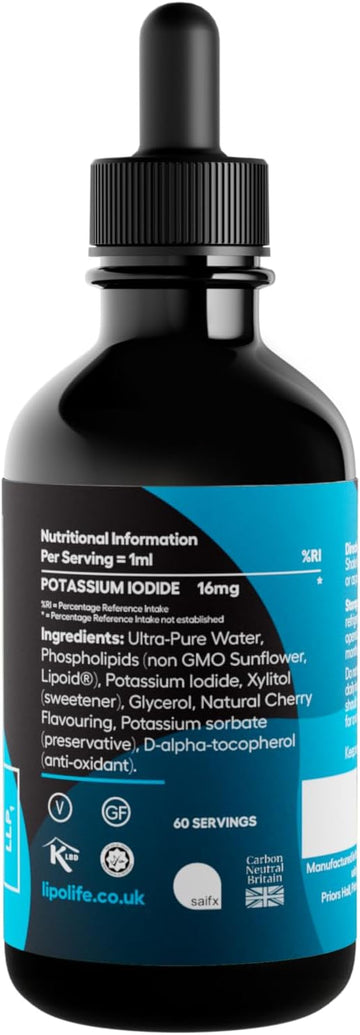 Llp1 - Liposomal Potassium Iodide - 60Ml (Cherry Flavour) - Lipolife