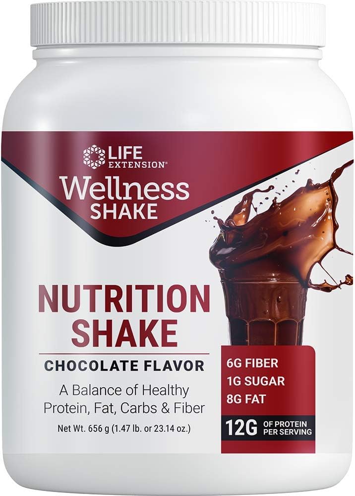 Life Extension Wellness Chocolate Nutrition Shake, 656 Gram