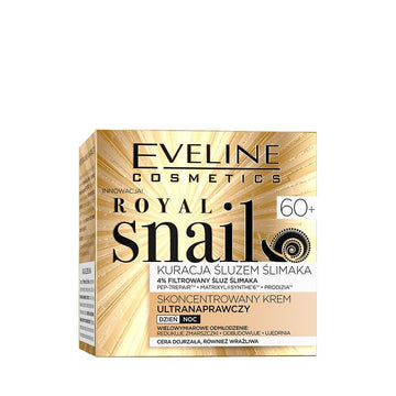 Eveline Cosmetics Royal Snail Royal Snail Concentrated Ultra-Repair Cream 60+ With Snail Mucin & Matrixyl®Synthe’6™ - Anti-Wrinkle, Brightening & Firming Face Cream For Women, 50Ml : Beauty & Personal Care