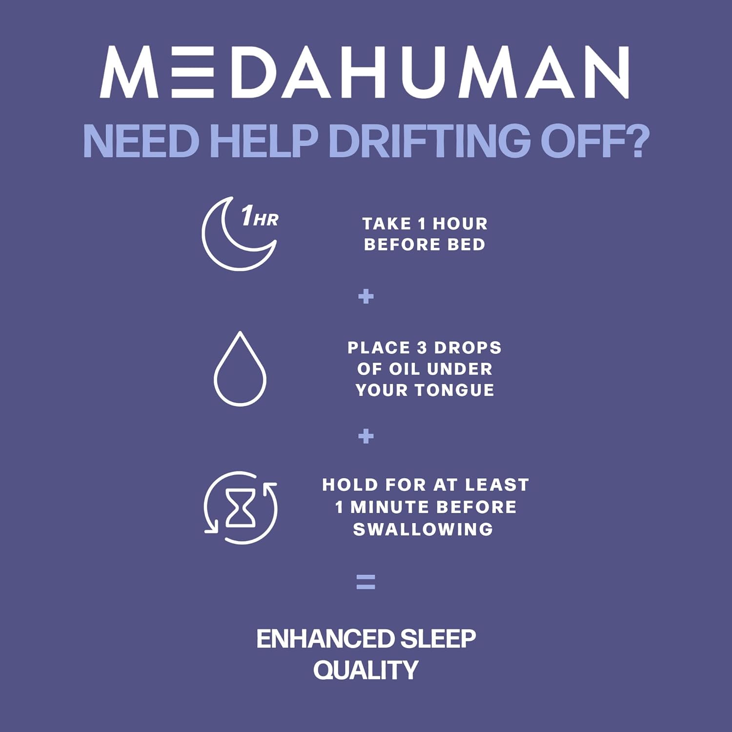 MEDAHUMAN NIGHT CBD Oil Superblend with 2000mg CBD, MCT Oil & Lavender, Sleep Drops to Help Soothe & Reduce Tension, 30ml : Amazon.co.uk: Grocery