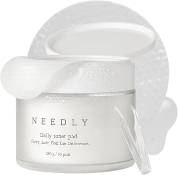 Needly | Exfoliating Facial Pads With Bha & Pha | Daily Toner Pad | For Pore Tightening